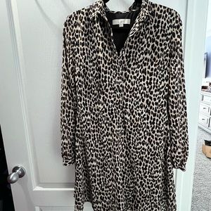 Long sleeved cheetah dress